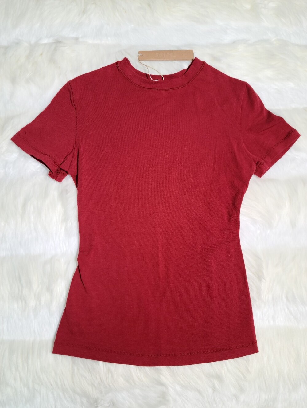 SKIMS Cotton Jersey T-shirt Red Brick Women XXS NEW